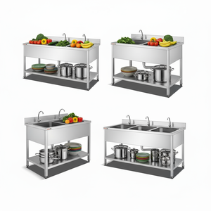 Tavolo Lavello Commerciale Australiano con Ripiano Inferiore in Acciaio Inox Banco da Lavoro Industriale Personalizzato per <span class=keywords><strong>Cucina</strong></span> - Product Image 4