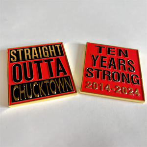 Bajo MOQ personalizado propio diseño rectángulo oro aniversario desafío monedas conmemorativa aleación de zinc desafío <span class=keywords><strong>moneda</strong></span> - Product Image 5