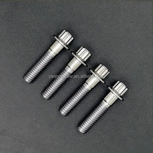 M7x32 Boulon à jante fendue en titane à tête à bride 12 points 12 Pt Boulon en titane pour <span class=keywords><strong>Bbs</strong></span> - Product Image 3