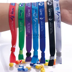2024 Custom Cloth Event Ticket Wristband Sublimation Printed Polyester Fabric Festival Wristband