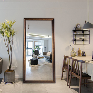 Hot bán đầy đủ chiều dài hình chữ nhật đầy đủ cơ thể bằng gỗ khung đứng miễn phí mặc quần áo tầng gương gương - Product Image 6