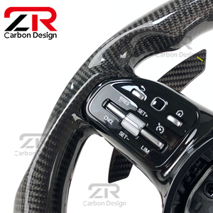 Volante in Fibra di Carbonio LED RPM con Palette del Cambio per <span class=keywords><strong>Mercedes</strong></span>-Benz AMG W204 W205 <span class=keywords><strong>C180</strong></span> W221 C43 C63 W117 W166 W222 C43 C63 - Product Image 2