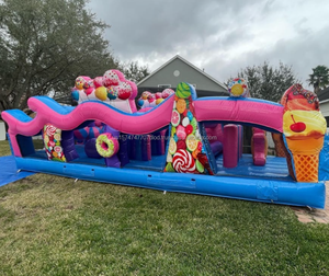 Parcours d'obstacles gonflable sur le thème des animaux de la jungle pour les fêtes d'anniversaire des enfants, les carnavals et les parcs d'attractions - Product Image 6