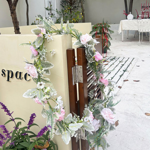 Guirnalda de Rosas Artificiales de 1.8 Metros, Flores de Seda de Alta Simulación para Decoración de Bodas, Hogar y Exteriores - Product Image 4