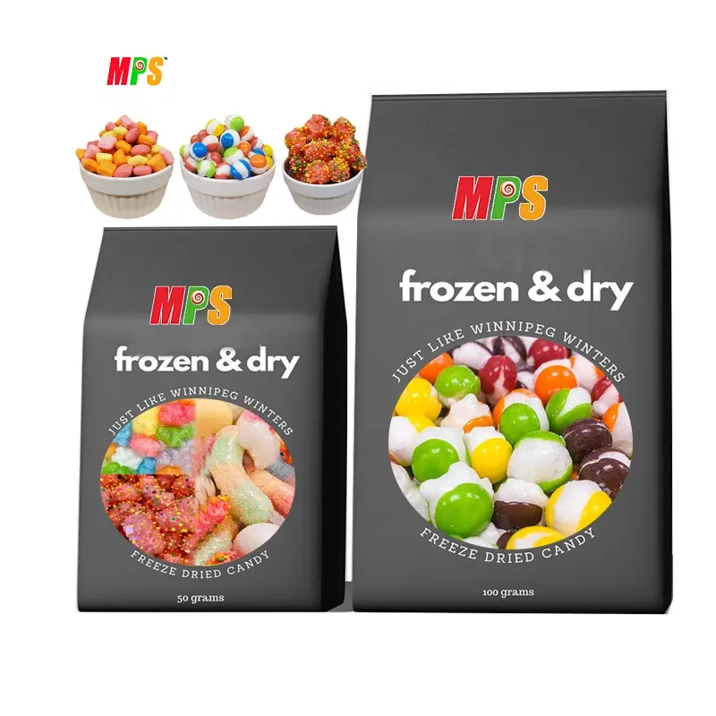 Custom private label freeze dried candy 50g 100g assorted fruit freeze dry candy In bag chinese wholesale candy supplier