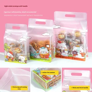 Sacs en Mylar personnalisés, mignons et <span class=keywords><strong>de</strong></span> style dessin animé, pour enfants, pour bonbons et collations, refermables avec fermeture éclair, pochette debout avec fenêtre, personnalisable - Product Image 5