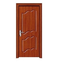 Porte en verre MDF revêtue de PVC résistante à l'humidité et à longue durée de vie pour salle de bain