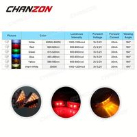 100 Uds LED Piranha lámpara de diodo emisor de luz superior plana blanco rojo verde azul amarillo Color 2V 3V indicador DIY DIP PCB circuito bombilla