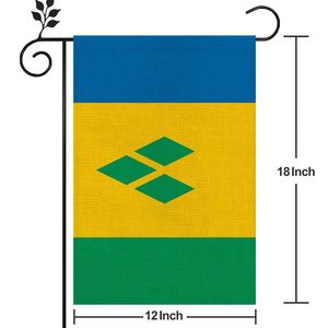 Drapeau de Saint-<span class=keywords><strong>Vincent</strong></span>-et-les-Grenadines, extérieur, en lin de haute qualité, 12*18 pouces, plus de styles au choix - Product Image 1