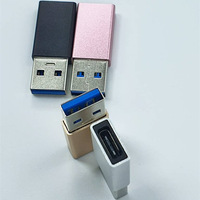 Adaptador USB3.1 Tipo-C a USB3.0 Macho/Hembra Económico con Blindaje Trenzado para Computadora, Teléfono Móvil y Cámara