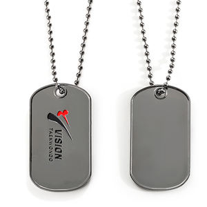 Modeschmuck Halsketten Edelstahl Silber Metall Hundemarke Individueller Anhänger Weiche Emaille Souvenir Hundemarken - Product Image 6