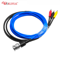 Triax 3 ranura TRB BNC macho a 4mm Banana plug macho negro rojo amarillo TRX316 conjunto de cable coaxial triaxial para Keithley