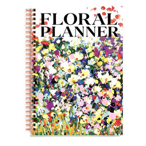 Libreta Planificadora de Tapa Dura con Diseño Espiral Romántico y Floral, Diario de Recetas para Planificación de Comidas (Personalizable) - Product Image 1