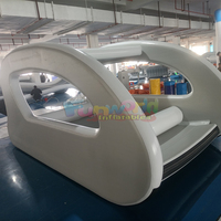 Bateau-maison gonflable solaire électrique durable en vinyle/PVC pour aventures flottantes, moteur, capacité >500 kg, >10 passagers, garantie 3 ans
