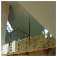 Poteau de fixation en métal poli PRIMA pour balustrade en verre, finition brillante, idéal pour escaliers résidentiels haut de gamme