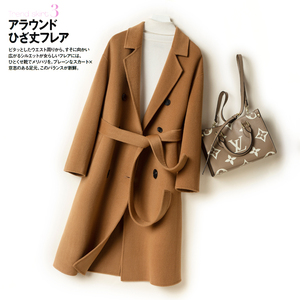 Manteau double face 100 % <span class=keywords><strong>laine</strong></span> pour <span class=keywords><strong>femme</strong></span>, collection automne-hiver, directement de l'usine, dernière mode qui flattere votre silhouette et vous garde au chaud - Product Image 5