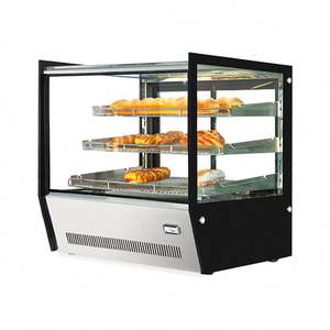 <span class=keywords><strong>Vitrina</strong></span> Refrigerada Comercial <span class=keywords><strong>Vertical</strong></span> de Acero Inoxidable para <span class=keywords><strong>Postres</strong></span> y Alimentos, <span class=keywords><strong>Vitrina</strong></span> Curva Cuadrada para Exhibición de Pasteles de Panadería - Product Image 4