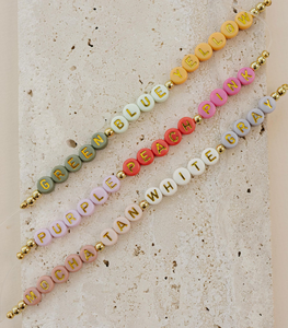 Pulsera con Nombre Personalizado, Joyería Personalizada, Regalo, Pulsera de Cuentas Doradas, Pulsera de Amistad, Nombre Personalizado para Niños, Pulsera para Mujer - Product Image 6