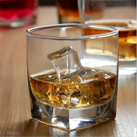 Gobelet en verre pour whisky, 12oz, forme carrée, personnalisé, vente en gros, livraison gratuite