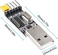 Placa adaptadora de controlador de alimentación CH340 para Módulo de descarga de puerto serie para microcontrolador STC USB a TTL