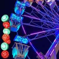 Luces LED de Píxeles OEM RGBW Omnidireccionales de 360 Grados, Direccionables UCS2904, IP66, 60 mm, DC24V, para Atracciones de Feria, Parques Temáticos