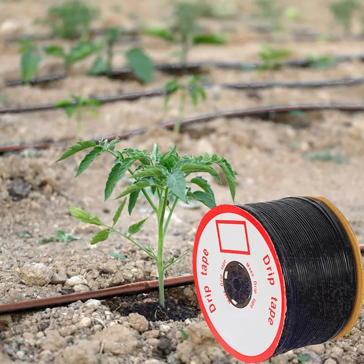 Plastik tüplerde damla hortumu sulama damla şeridi 1000m damla sulama hortumu. 3000m