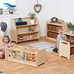 Armoire en bois Montessori de <span class=keywords><strong>haute</strong></span> qualité pour la maternelle, étagères réglables modernes pour la chambre d'enfant, la garderie, l'organisation des jouets - Product Image 1