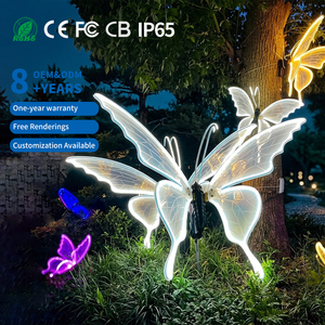 Luz LED de Mariposa Dinámica para Jardín, Simulación de Insecto, Automática, Eléctrica, DC12V, Exterior, IP65, Impermeable, <span class=keywords><strong>Navidad</strong></span> - Product Image 1