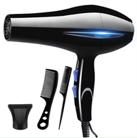 Sèche-cheveux professionnel à moteur DC avec concentrateur/diffuseur/lumière bleue ionique, très vendu pour salons de coiffure