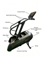 Machine de cardio-training professionnelle multi-usage de haute qualité pour la gym, simulateur d'escalade d'escaliers
