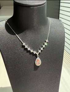 Collier pendentif en diamant de laboratoire pour femme, or rose, or blanc, argent, collection de bijoux de luxe haut de gamme - Product Image 1