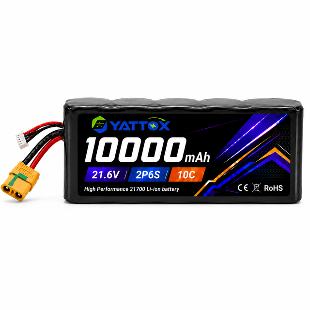 Yattox Durable and Stable OEM/ODM 6S2P 21.6V 10000mAh Consistent Cell Balance Lightweight Lithium Li-ion Drone 21700 Battery