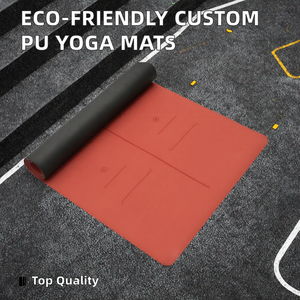 Échantillon Gratuit Tapis de <span class=keywords><strong>Yoga</strong></span> Personnalisé Imprimé 5mm en PU Écologique Naturel Surface Antidérapante Sangle de Transport Longueur 185cm - Marque Favofit - Product Image 2