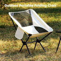 Chaise de camping pliante portable d'extérieur, légère, en maille respirante, pour pique-nique, randonnée, pêche, jardin, mobilier d'extérieur