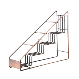 Hot Bán Hiển Thị Giá Siêu Thị Đen Rose Gold Bàn 4 Tầng Dây Kim Loại Chai Rượu Vang Giá Chủ Syrup Chai Kim Loại Giá - Product Image 2