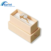 Boîte à bijoux haut de gamme personnalisée, boîtes en papier pour bijoux, logo en relief, texture, boîte en papier artistique, emballage pour collier, bague, boucles d'oreilles, écologique