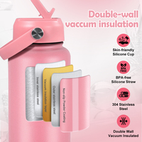 Botella de Agua de Acero Inoxidable de 32 oz, Diseño de Vacío, Funda de Goma, Capacidad de 1000 ml, Precio al por Mayor, para Viajes, Regalos Empresariales