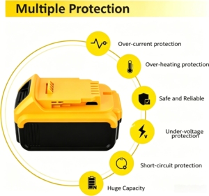 بطارية ليثيوم أيون قابلة لإعادة الشحن 20 فولت، متوافقة مع DWE DCB180 DCB181 DCB182 DCB183 DCB184 DCB185 DCB201 DCB201-2 DCB200 - Product Image 3