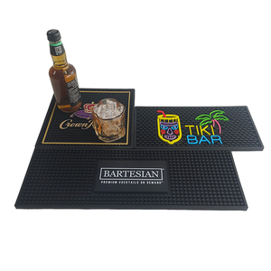 Coffee <b>Bar</b> <b>Mat</b> Waterproof PVC Silicone Countertop Protector Heat Resistant Non Slip Spill Pad Kitchen Drying Tray - Product Image 1