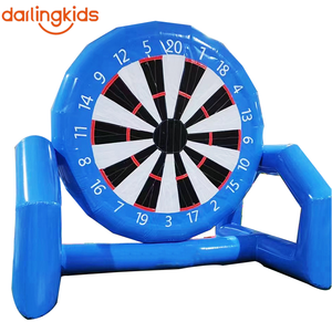 Jeu de tir de football gonflable commercial à louer, cible de fléchettes de football en PVC robuste, jeu de fléchettes de football gonflable personnalisé - Product Image 2