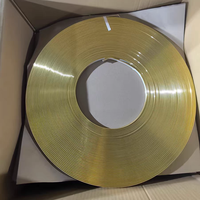 Bahan Plastik PVC Lembut Strip Pinggiran Bingkai Foto Bentuk U Warna Emas Mengkilap