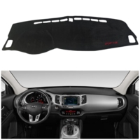 Tapis de tableau de bord et de console centrale de luxe antidérapant en peluche moelleuse brodé pour Kia Sportage Auto