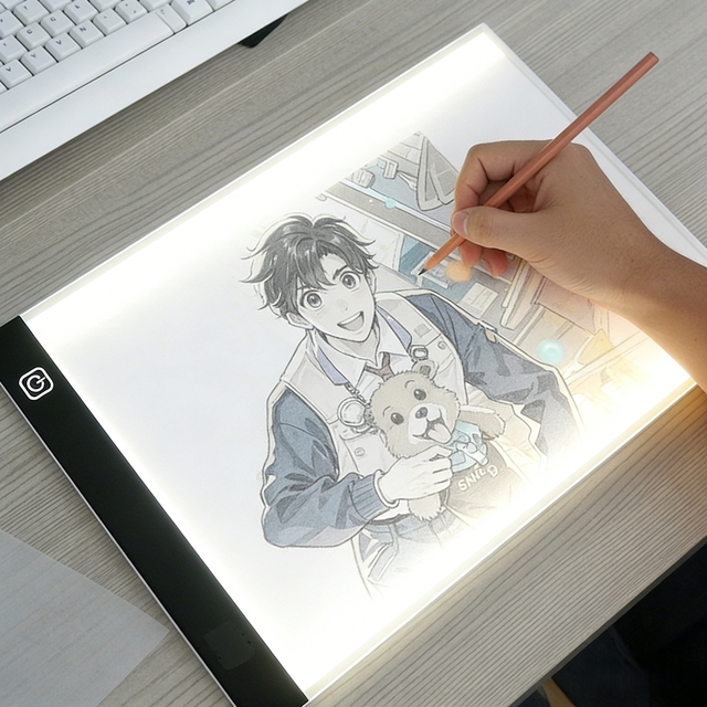 Ultra-Thin Acrylic LED Light Pad Portable Tracing Drawing Board (Adjustable Brightness) 11.82 Inch Students Designers Hand