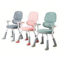 Chaise d'étude ergonomique moderne pour enfants, protection double du dos, hauteur réglable, chaise de bureau