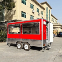 Conteneur remorquable mobile OEM sympa Cuisine Falafel Espresso Hot Sandwich Food Exhibidor Remorque Crêperie Para Empanadas 8x14