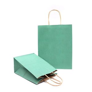 Handle <b>Bag</b> Recycled Colored Kraft Paper Packaging for Socks Shoes Clothing Fur-Pretty Gift <b>Bags</b> Without Dumping - Product Image 5