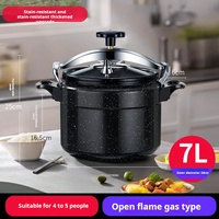 Casserole à pression en alliage d'aluminium anti-explosion, écologique, compatible gaz, avec poignée en plastique pour usage domestique