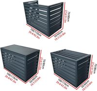 Cubierta de Aire Acondicionado de Metal con Diseño Personalizado, Protección de Privacidad, Unidad Mini, Grabado Láser 3D, Cubierta de Aluminio para Aire Acondicionado