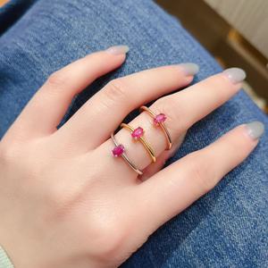 Giá Tốt 925 Sterling Silver Bạc Tự Nhiên Của <span class=keywords><strong>Ruby</strong></span> Chất Lượng Cao Cưới Thời Trang Phụ Nữ Sang Trọng Đồ Trang Sức Vòng Bán Buôn - Product Image 5