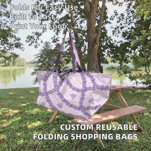 Custom Logo Wholesale Reusable Eco-friendly PP Non-woven <b>Folding</b> Shopping <b>Bags</b> Large (>50cm) Printable for Supermarket Grocery - Product Image 2
